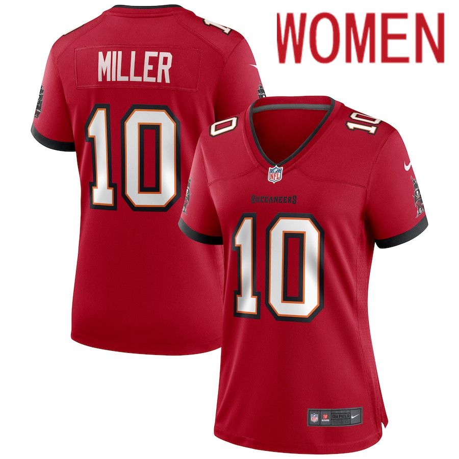 Women Tampa Bay Buccaneers #10 Scotty Miller Nike Red Game NFL Jersey->women nfl jersey->Women Jersey